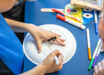 LeafSpring School Students doing crafts