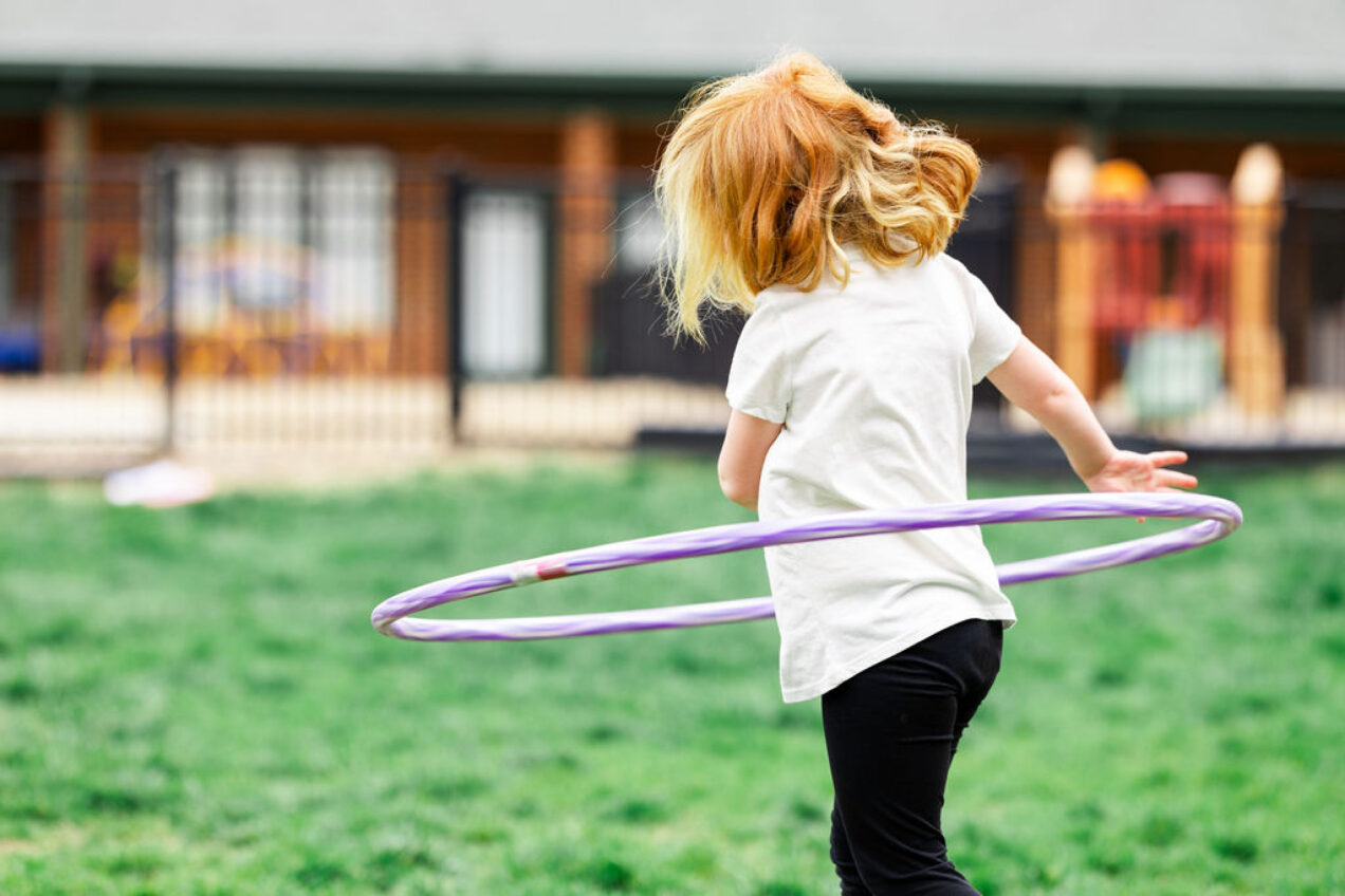 LeafSpring School student outside