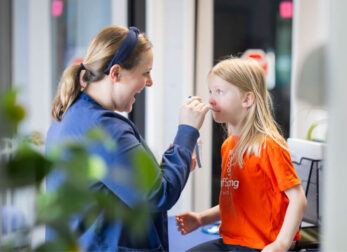 LeafSpring School Get Well Place Nurse and student